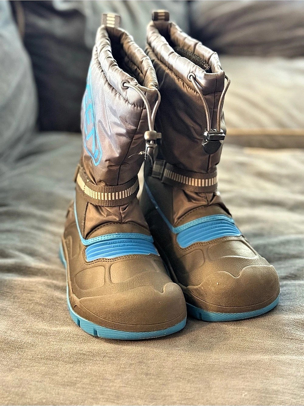 Keen Warm Winter Boots Brown & Blue (12 Little Kid / US 3)